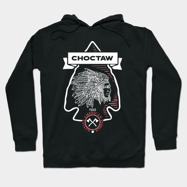 Choctaw Tribe Native American Indian Proud Arrow Vintage Hoodie by The Dirty Gringo